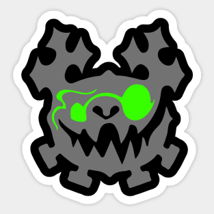 Monster pig face art Sticker